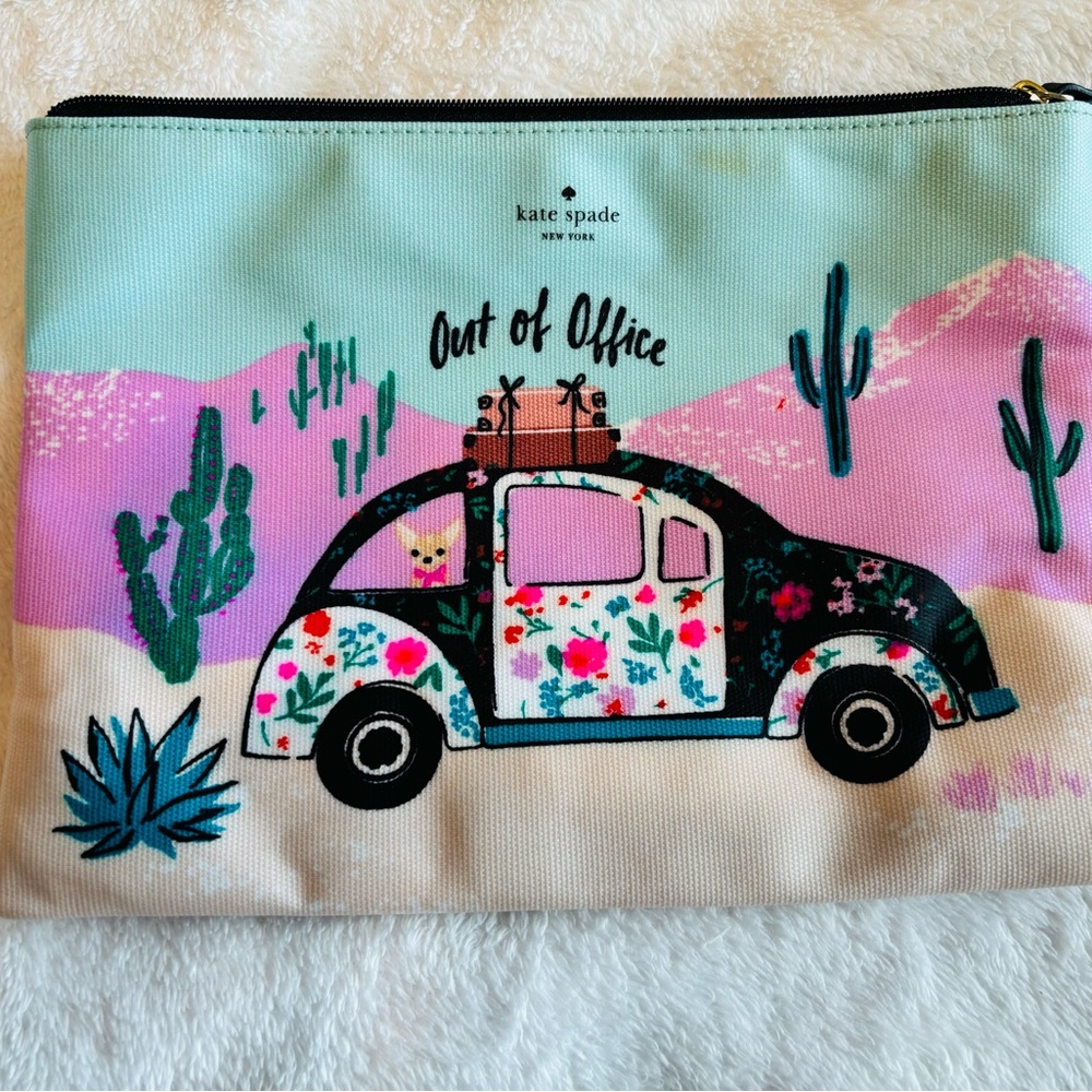 Kate Spade Mint and Pink Travel Pouch